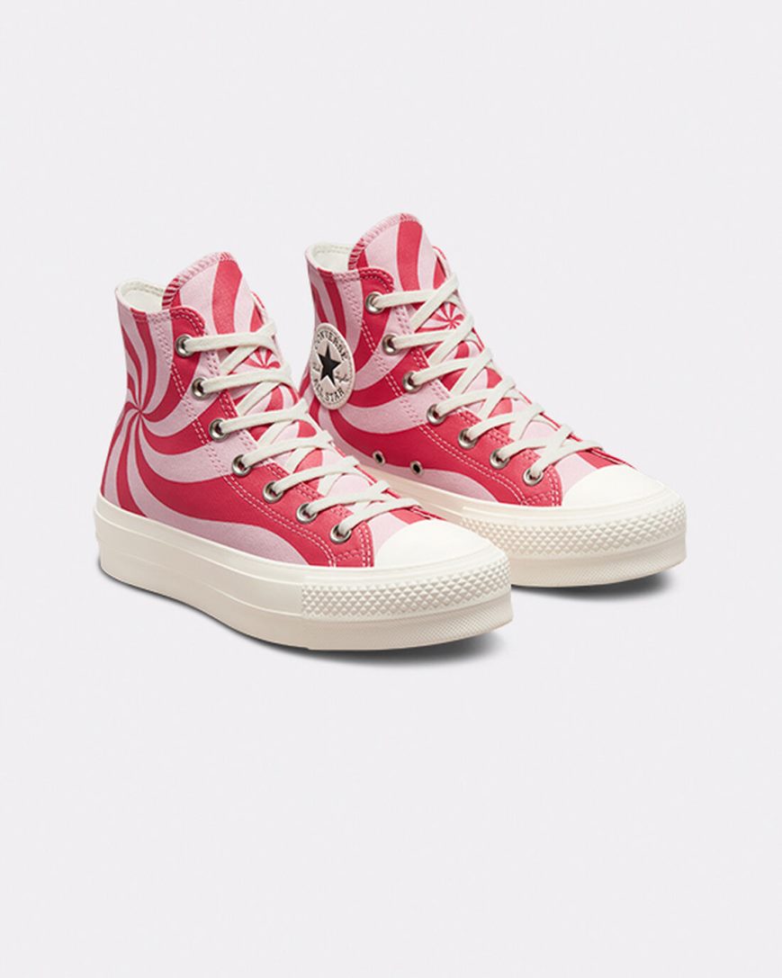 Women's Converse Chuck Taylor All Star Lift Color Candy High Top Platform Shoes Orange Pink | AU 3C619N